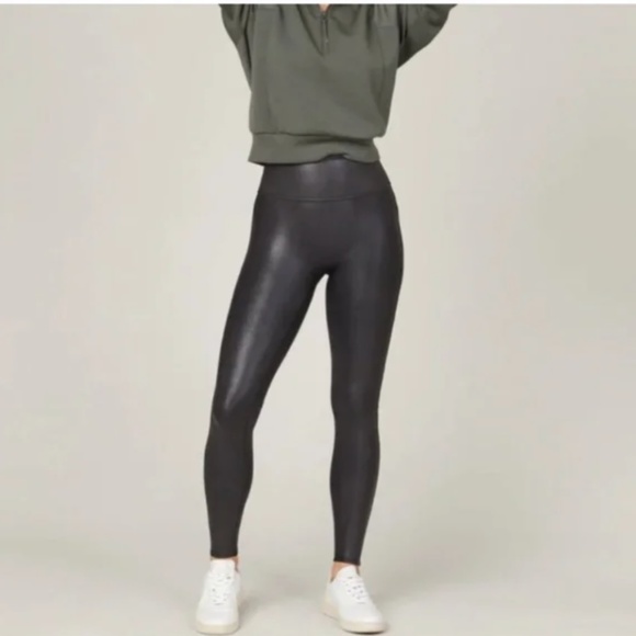 SPANX Pants - SPANX Faux Leather Black Leggings